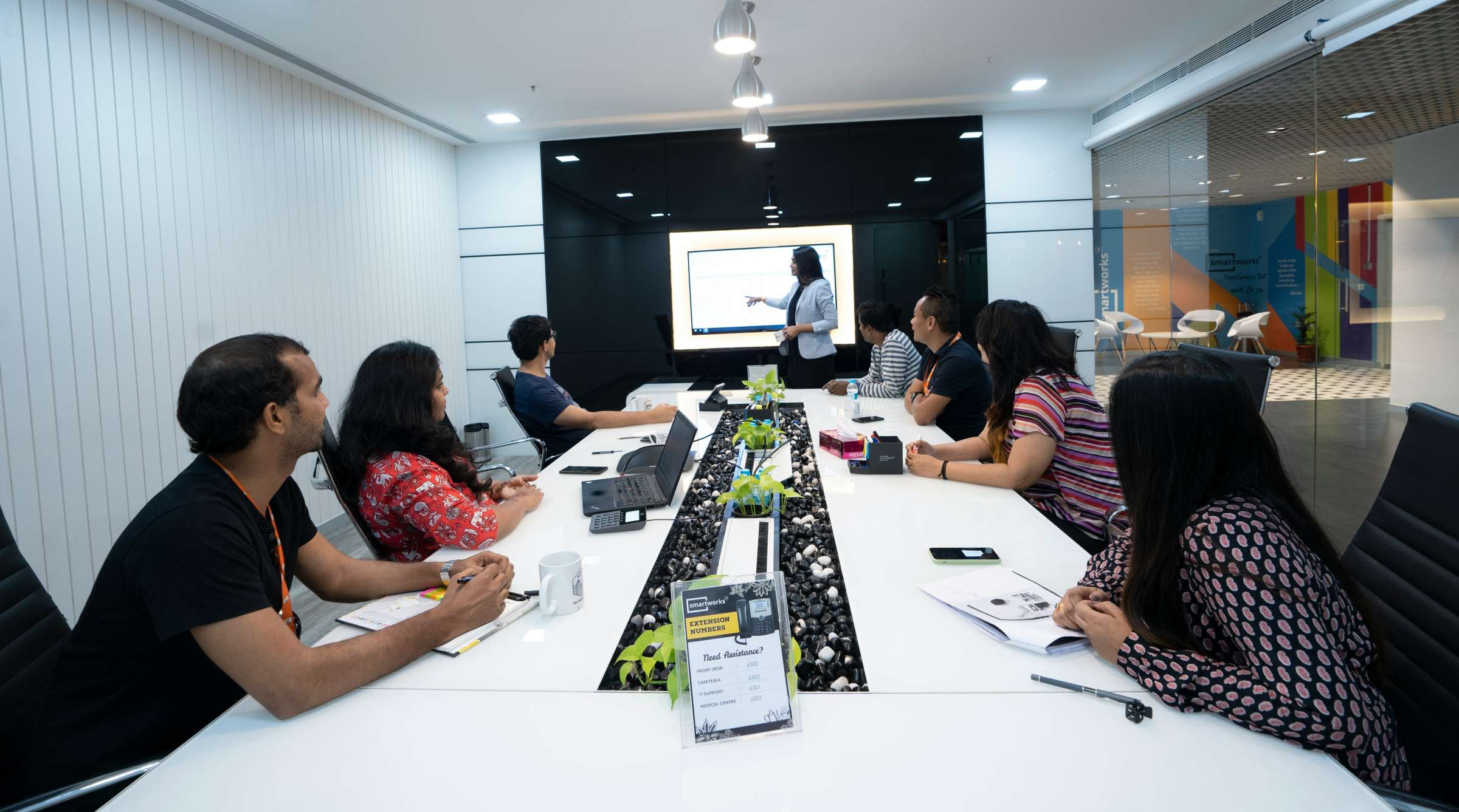 people in a big presentation room